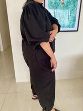 Load image into Gallery viewer, Maddy Blouse Black Cotton Flex