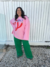 Load image into Gallery viewer, Mimi L/S Tee Pink Chillis