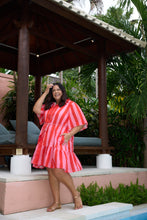 Load image into Gallery viewer, Kelly Dress Pink and Red Stripe