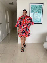 Load image into Gallery viewer, Lala Curved Hem Shirt Dress Pink