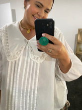 Load image into Gallery viewer, Audrey Lace Collar Blouse White