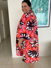 Load image into Gallery viewer, Lala Curved Hem Shirt Dress Pink