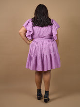 Load image into Gallery viewer, Palmer Dress Purple Broderie Anglaise