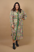 Load image into Gallery viewer, Tas Paisley Print Shirt Dress Green