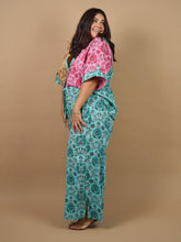 Load image into Gallery viewer, Demetra Palazzo Pant Green Turquoise Print
