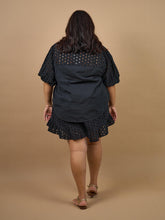 Load image into Gallery viewer, Adri Blouse Black Broderie Anglaise