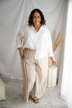 Load image into Gallery viewer, Yiota Sand and White Palazzo Pant