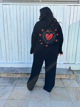 Load image into Gallery viewer, Mimi L/S Tee Black Red Heart