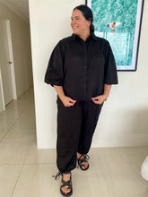 Load image into Gallery viewer, Maddy Blouse Black Cotton Flex