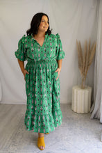 Load image into Gallery viewer, Layla Dress Emerald Green Floral