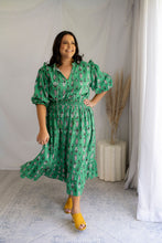 Load image into Gallery viewer, Layla Dress Emerald Green Floral