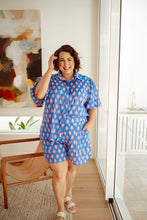 Load image into Gallery viewer, Jessie Shorts Blue Paisley Print