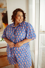 Load image into Gallery viewer, Jessie Shorts Blue Paisley Print