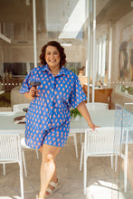 Load image into Gallery viewer, Jessie Shorts Blue Paisley Print