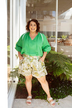 Load image into Gallery viewer, Jessie Shorts Green Palm Print