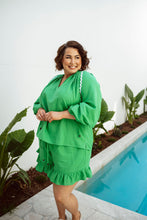 Load image into Gallery viewer, Valentina Blouse Green with Ric Rac