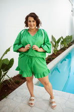 Load image into Gallery viewer, Valentina Blouse Green with Ric Rac