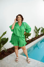 Load image into Gallery viewer, Valentina Blouse Green with Ric Rac

