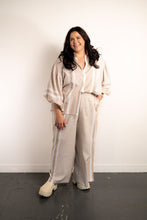 Load image into Gallery viewer, Yiota Sand and White Palazzo Pant