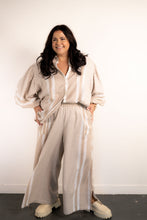 Load image into Gallery viewer, Yiota Sand and White Palazzo Pant