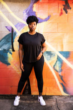 Load image into Gallery viewer, Black 7/8 Tights