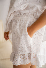 Load image into Gallery viewer, Violetta Frilly Shorts White Broderie