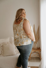 Load image into Gallery viewer, Evelyn Tie Up Cami Saffron Bouquet