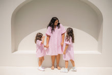 Load image into Gallery viewer, Gia Dress Rosy Pink and White Stripe
