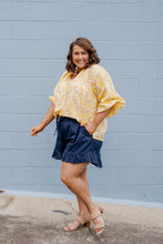 Load image into Gallery viewer, Valentina Blouse Yellow Print