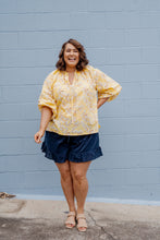 Load image into Gallery viewer, Valentina Blouse Yellow Print