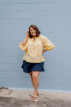 Load image into Gallery viewer, Valentina Blouse Yellow Print