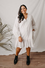 Load image into Gallery viewer, Luna white linen cotton dress