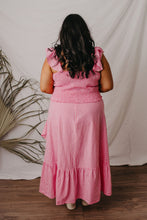 Load image into Gallery viewer, Annie Pink gingham faux wrap skirt.