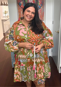 Kelly Dress 2.0 Green Floral