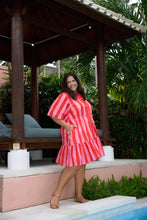 Load image into Gallery viewer, Kelly Dress Pink and Red Stripe
