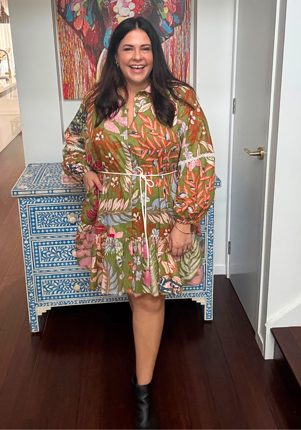 Kelly Dress 2.0 Green Floral