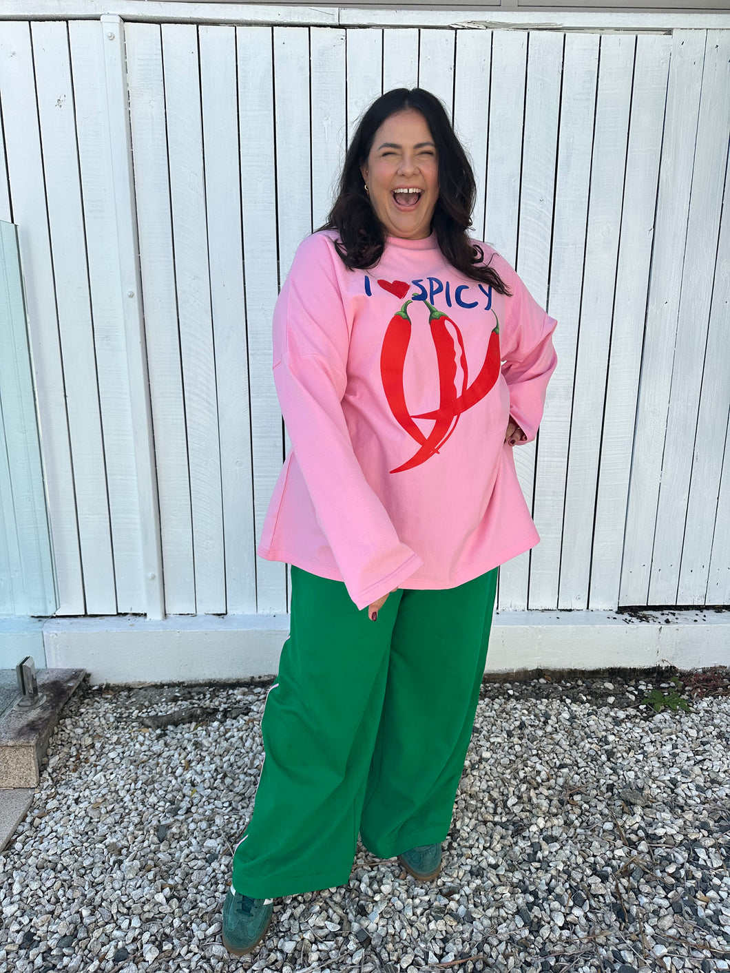 Mimi L/S Tee Pink Chillis