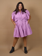 Load image into Gallery viewer, Palmer Dress Purple Broderie Anglaise
