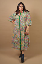 Load image into Gallery viewer, Tas Paisley Print Shirt Dress Green
