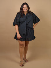 Load image into Gallery viewer, Violetta Frilly Shorts Black Broderie
