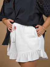 Load image into Gallery viewer, Violetta Frilly Shorts White
