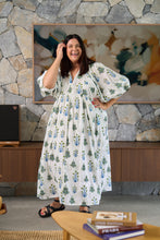 Load image into Gallery viewer, Willow Dress in Blue and Green White Floral
