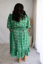 Load image into Gallery viewer, Layla Dress Emerald Green Floral
