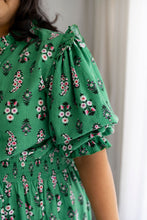Load image into Gallery viewer, Layla Dress Emerald Green Floral
