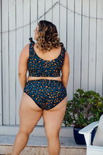 Load image into Gallery viewer, Ruby navy leo bikini top
