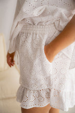 Load image into Gallery viewer, Violetta Frilly Shorts White Broderie
