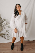 Load image into Gallery viewer, Luna white linen cotton dress
